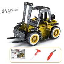 RC카 오프로드RC카 2.4G 10 RC 추적 덤프 트럭 스테인레스 조립 지게차 불도저 크레인 차량 금속 RC 자동차 모델 선물, 4.No RC Forklift