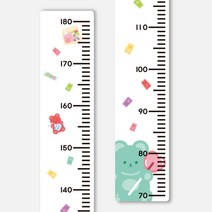 루키마켓 북유럽 디자인 유아 아이 어린이 키재기자, 4.민트젤리