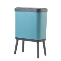 15L 대용량 주방 쓰레기통 대합 조개 껍질 유형 높은 발 빈 수거통 화장실, 04 Blue