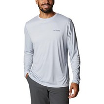 Columbia 콜롬비아 남성 터미널 태클 PFG 물고기 삼각형 긴팔 쿨 그린트라우트 XL, Medium, Cool Grey/Redfish