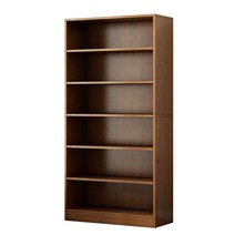 어두운 원목책장 4단 5단 6단 장식장 너비 60cm, 목도리 오크색 60x24x106