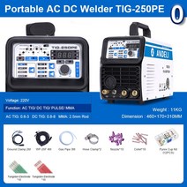 andeli 220v ac dc tig 용접기 tig-250pe tig 용접 기계 mma 펄스 알루미늄 용접 알루미늄 용접기 스폿 용접, 중국, 220v 패키지 0