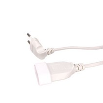 Europea 90도 남성 플러그 여성 소켓 전원 연장 케이블 PC 컴퓨터 PDU 0.3m/0.6m/1.8m EU 2 프롱 벤드 각도, 02 0.6M, 01 WHITE