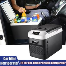 캐리어 소형 냉장고 15l 자동차 홈 미니 냉장고 휴대용 dc12-dc24v 영국 220v 음식 음료 냉동고 쿨러 야외 피크닉 음식 냉각 온난화 냉장고, 블랙 EU 플러그