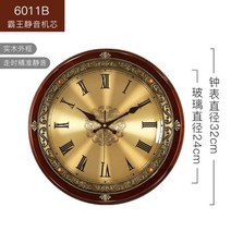 벽시계 인테리어 시계 럭셔리 나무 금속 레트로 북유럽 아메리칸 스타일 골드 사일런트 침실 초라한 세련된 거실 Horloge 선물, 32CM
