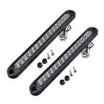 차량용 경광등 싸이키 하이마운트 스톱 경고등 초박형 트레일러 테일 방수 자동차 액세서리 다목적 램프 2 개, [01] White