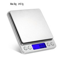 계량저울 실버 디지털 5kg 10kg 1g 무게 규모 스테인레스 스틸 전자 측정 도구 led 디스플레이 주방 규모 천칭 자리, 3kg 0.1g