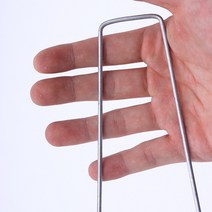 잡초망 매트 U자형고정핀 못 제초 덮개 그물 철말뚝, 두께4mmx15cm 100개