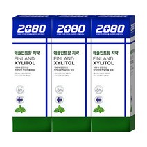 2080 자일리톨 애플민트향 치약 110g, 3개