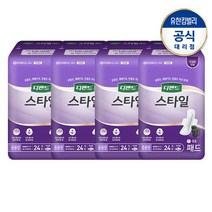 디펜드 스타일 패드 여성 참숯 중용량 24x4, 중형, 24개입, 4개