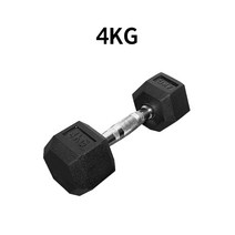 헬스프라자 육각아령 고무덤벨 4kg (2개1조)