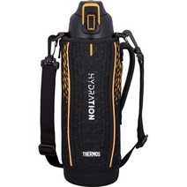 일본직발송 4. 써모스(THERMOS) 써모스 물통 진공 단열 스포츠 보틀 1.5L 블랙 오렌지 보냉 전용 FHT -150