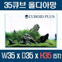 칸후 고퀄리티 35큐브 올디아망 어항 35X35X35(5T)