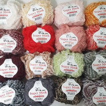 슈퍼밍크 토끼털 인조퍼실 뜨개실 털실 인조퍼 목도리, 01.백아이보리, 1개