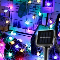 태양광 LED 와이어 알전구 불투명 앵두 구슬 트리등 태양열 칼라 줄조명 스트링라이트 야외캠핑, 태양광 불투명 앵두 일반형(30구) 멀티칼라