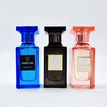 향기에반하다 스퀘어 블랙 블루 레드 Ttype 향수공병 50ml 클램프 스프레이 유리 글라스 퍼퓸 용기 DIY, 스퀘어 Ttype 향수공병 50ml-블랙