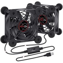 Snowfan U01 Silent 듀얼 80mm USB 팬 5V 휴대용 냉각 수신기 리시버 DVR 플레이스테이션 Xbox 컴퓨터 캐비닛 냉각을 위한 3가지 조절 가능한 풍속 (, dual fan 8025_80mm