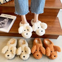 예쁜창고 [배송무료] 푸들강아지 털실내화 귀욤~ 겨울 여성 보온 털슬리퍼