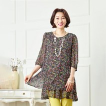 마담엘레강스 로벨리아 쉬폰 원피스형 블라우스 K201BL11