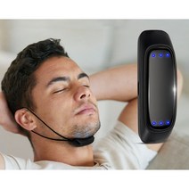 스마트 휴대용 코골이 방지기 EMS 펄스 기계, 검은색