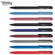 (모나미) 트리피스 볼펜 0.5 0.7 1.0mm Triffis 노크식 삼각 볼펜 (12자루x1타), 0.7mm 레드(12자루), 1개