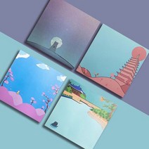 [떡메모지] 경주는 너무 예쁘다 디자인 메모지 4종 관광 기념품 굿즈, 동궁과 월지 디자인