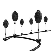 AMVR Pro 버전 VR 케이블 시스템 오큘러스 퀘스트 2 Rift S Valve Index HTC 바이브 HP Reverb G2 PSVR 코드 액세서리 천장 풀리 6팩 링크, Black