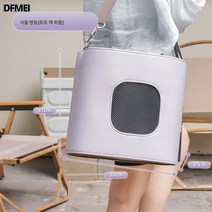 고양이 나들이 가방 휴대용 고양이 백팩 아기 고양이 나들이 가방 대용량 통기 가벼운 펫 스페이스클래스, Mingdong핸드백-서울보라색, 권장 무게 18Kg