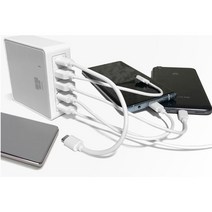 업소용 영업용 퀄컴 퀵차지 3.0 고급 핸드폰 60W 6포트 고속 멀티 충전기 PD