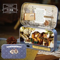 오르골 DIY 만들기 미니어처 집콕놀이 선물 제작, 겨울 로밍 + 도구  (영어)