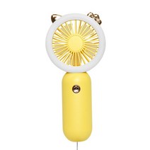 작은방에어컨 이동식에어컨 이동형 캠핑 캠핑용 소형 미니 에어컨 USB 충전 야간 조명 팬 무선 천장 전기, 07 Handheld Yellow