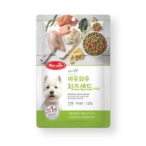 바우와우 혼합치즈샌드 강아지 간식 120g 10p, 1개, 치킨 + 연어 + 야채 + 치즈 혼합맛