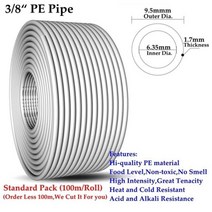 세차호스 베란다호스 14quot 38quot pe 파이프 식품 등급 정수기 파이프 hi quality soft tube 수족관 플렉시블 호스 reverse osmosis, 3l8 인치 파이프, 5m(16.5피트)