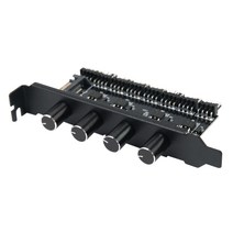 팬 컨트롤러의 CPU 케이스 HDD를 VGA PWM 팬의 PCI 브라켓 전원으로 12V 팬 제어 냉각 PC의 8 개 채널 팬 허브 4 노브, 보여진 바와 같이, 하나