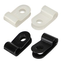 PVC 새들 2N 1 000개 1봉지 전선 2.8-3.3mm 고정용 클립 케이블 클램프, 유백색