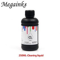 [해외] MUTAKI RICOH 프린터 프린트 헤드 및 튜브 클리너 솔루션 유체 키트 250ML 용 MIMAKI 용 ROLAND 용 5ML UV 잉크 세정액, 1개, 250ML UV Cleaning