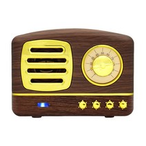 휴대용 블루투스 레트로 스피커 BOOMER VIVI 무선 미니 빈티지 스피커 풍부한 베이스 스테레오 핸즈프리 통화 여행 가정 야외 활동을 위한 내장 마이크 (브라운)