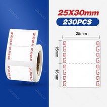 라벨프린터 스티커 인쇄 택배송장 출력기 B21 B3S 감열 라벨 용지 롤 스티커 감열지 Miimbot 프린터 용, 07 1Roll 25 30mm