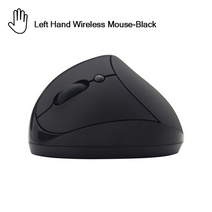 왼손잡이마우스 왼손무선마우스 음소거 수직그립 게임용 마우스 6d 1600 dpi 2.4ghz usb mause 매트 인체 공학적 손목 관리 pc 노트북 사무실 사용, 어둠