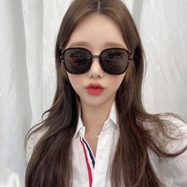 하리몽드 여자남자 오버핏 틴트 타원형 자외선차단 선글라스