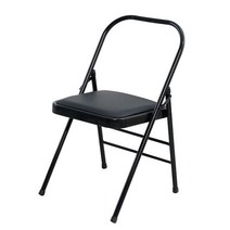 접이식 요가 의자 Iyengar 요가 보조 의자 PU 표면, 강화 된 1.2 두꺼운 후면 평행봉 핑크