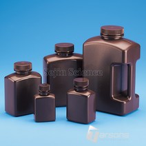 Tarsons T583440 500ml / T583430 250ml / T583420 125ml / 갈색 HDPE 사각병 Amber Retangular Bottle [12/PK], T583420 125ml [12/PK]