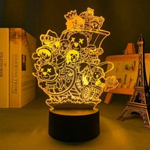 피규어케이스장 진열대 레고장식장루피 조로 3D 야간 조명 원피스 주변 아크릴 스탠드 방 장식 침대 머리, 41 HZW29