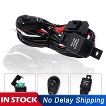 자동차 하네스 선정리 연결잭 커넥터 배선커넥터 범용 자동 케이블 배선 하네스 키트 2 led 9-16v 180w 자동차 헤드 라이트 안개등 라인 세트 40a 스위치 릴레이 퓨즈, 없음