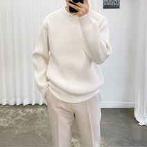 아도르클래식 탄탄 하찌 캐시미어 라운드 긴팔 니트