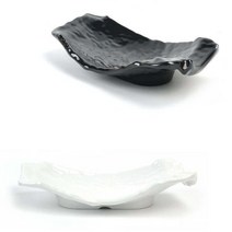 스톤Style 멜라민 앞접시 반찬그릇 23x13x5.7cm 1p, 오목스끼다시 백스톤(DS-6694)