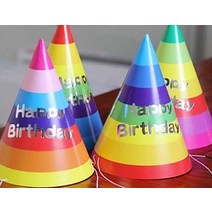 유아생일파티 유치원파티 파티모자 알록달록 고무줄 고깔모자 디자인소품 딸생일파티