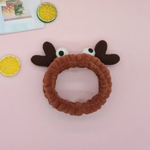 저스트업 동물 모자 헤어밴드 산호 양털 워시 페이스 러브 보우 여성용 머리띠 터번 헤어 액세서리, [08] Brown Small Crab