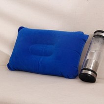 캠핑용베개 캠핑 에어 베개 야외 풍선 점심 휴식 수면 PVC 플로킹 여행 ZQQ, [02] Medium 38x24cm, [04] Royal blue