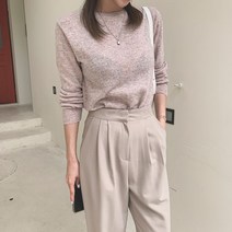 시크블랙 호펠더 캐시 라운드 니트-NT3121K18